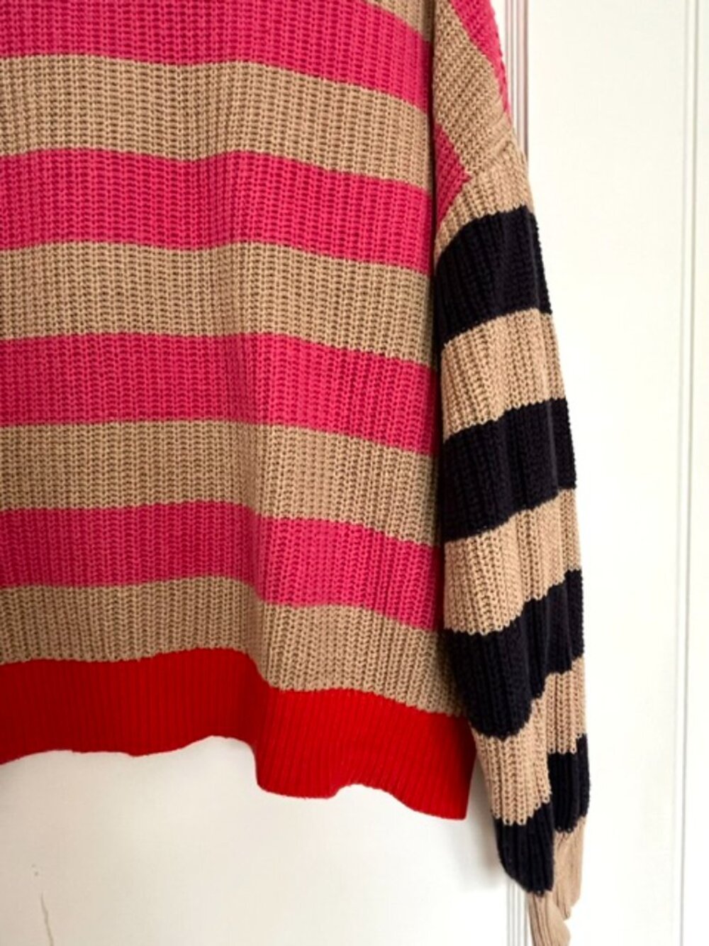 Anthropologie Little Lies Striped Knit Sweater | Size S/M - Picture 3 of 5